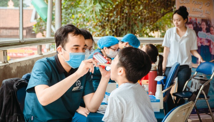 Hành trình “Vì nụ cười Việt Nam” của Nha khoa DHG tại Trường Tiểu học Trần Phú ngày 27/3/2025